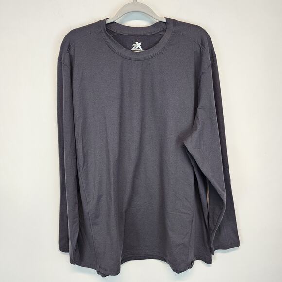 Zeroxposur Brush Fleece Shirt Mens 3XL Charcoal Black Long Sleeve Base Layer - Picture 1 of 10